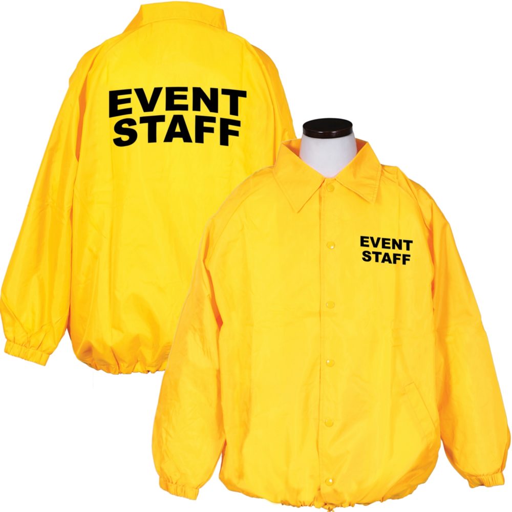 Yellow Event Staff Windbreaker - Clothing & Accessories