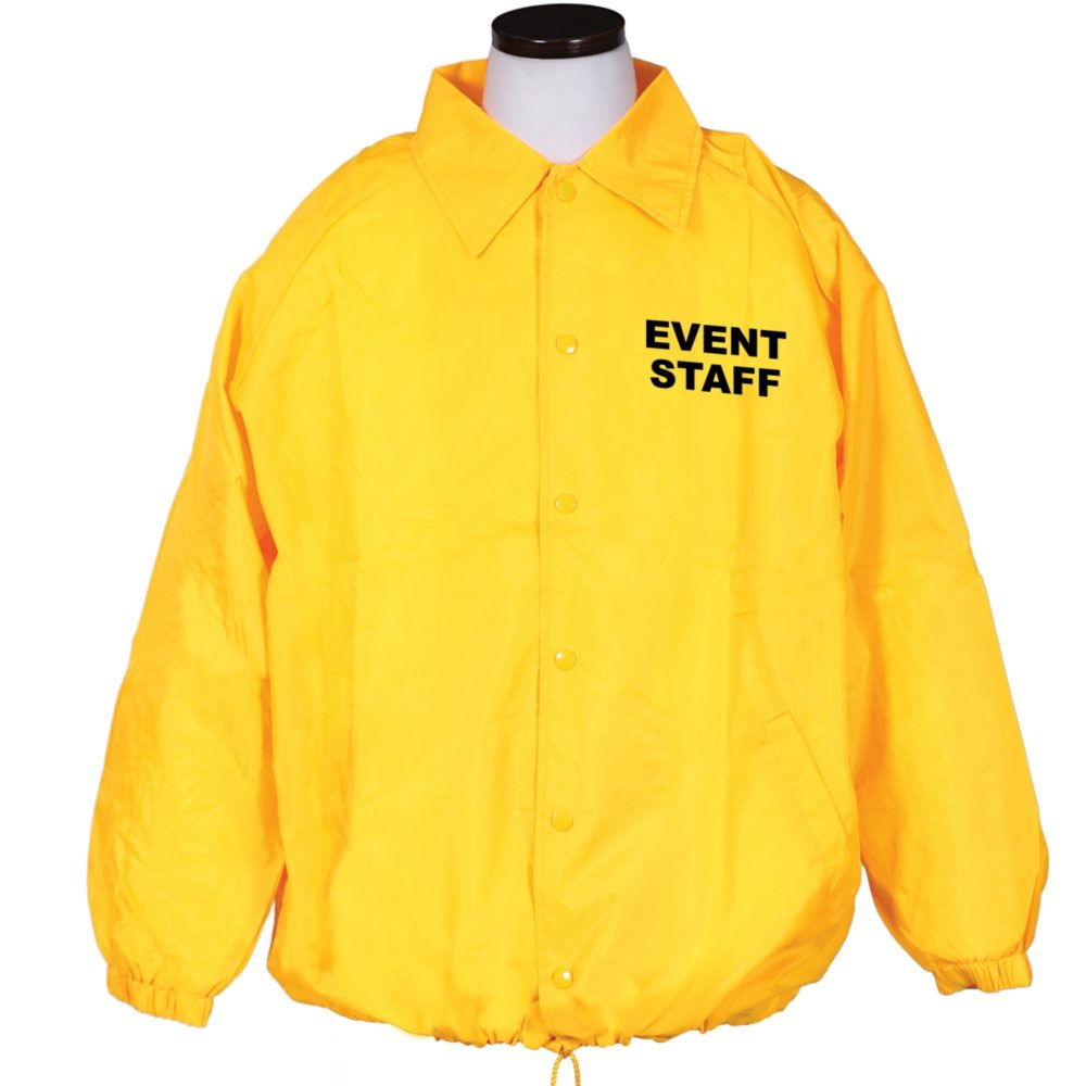 Yellow Event Staff Windbreaker - Clothing & Accessories