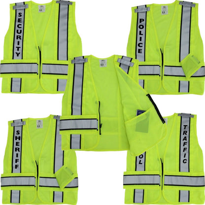 High-Visibility Reflective Duty Vests - Police, Traffic Control, Sheriff, Security, or Plain - Traffic Vests