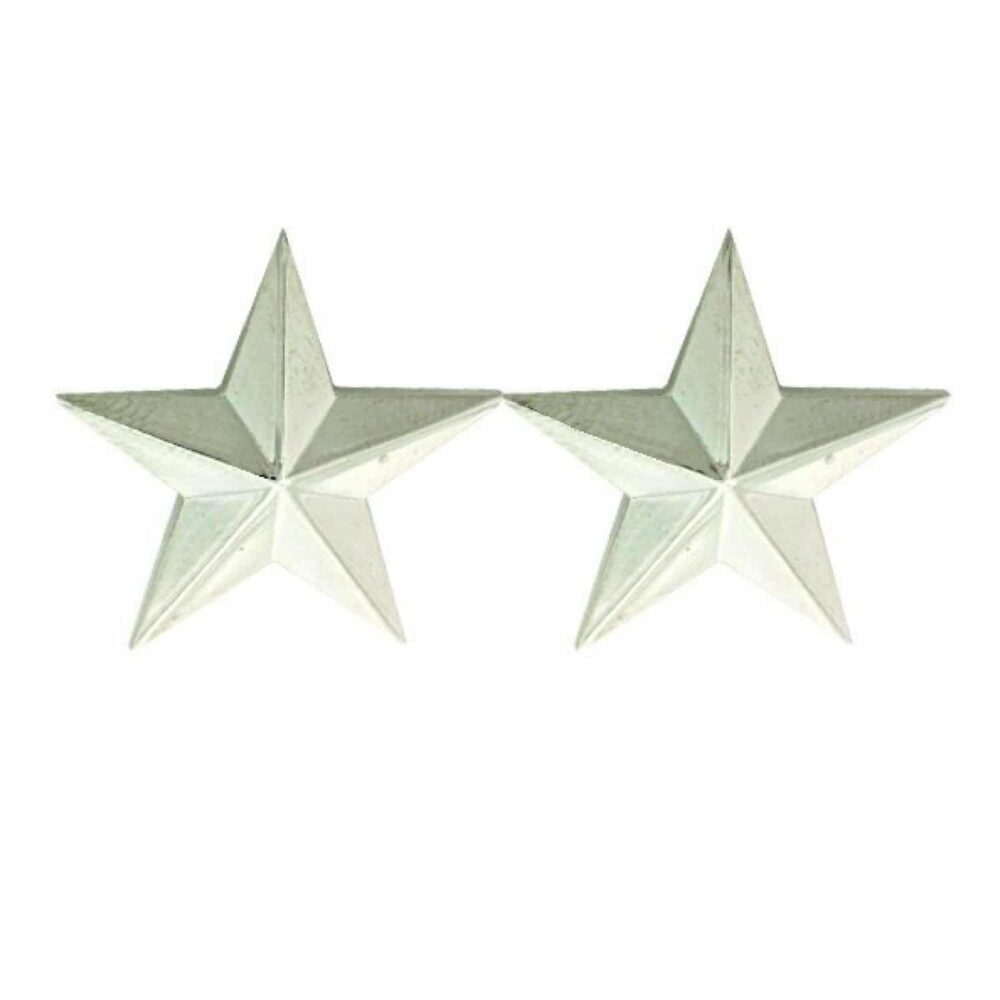 First Class Two Star Collar Insignia IN32 and IN33 collar pin pairs for public safety dress uniforms