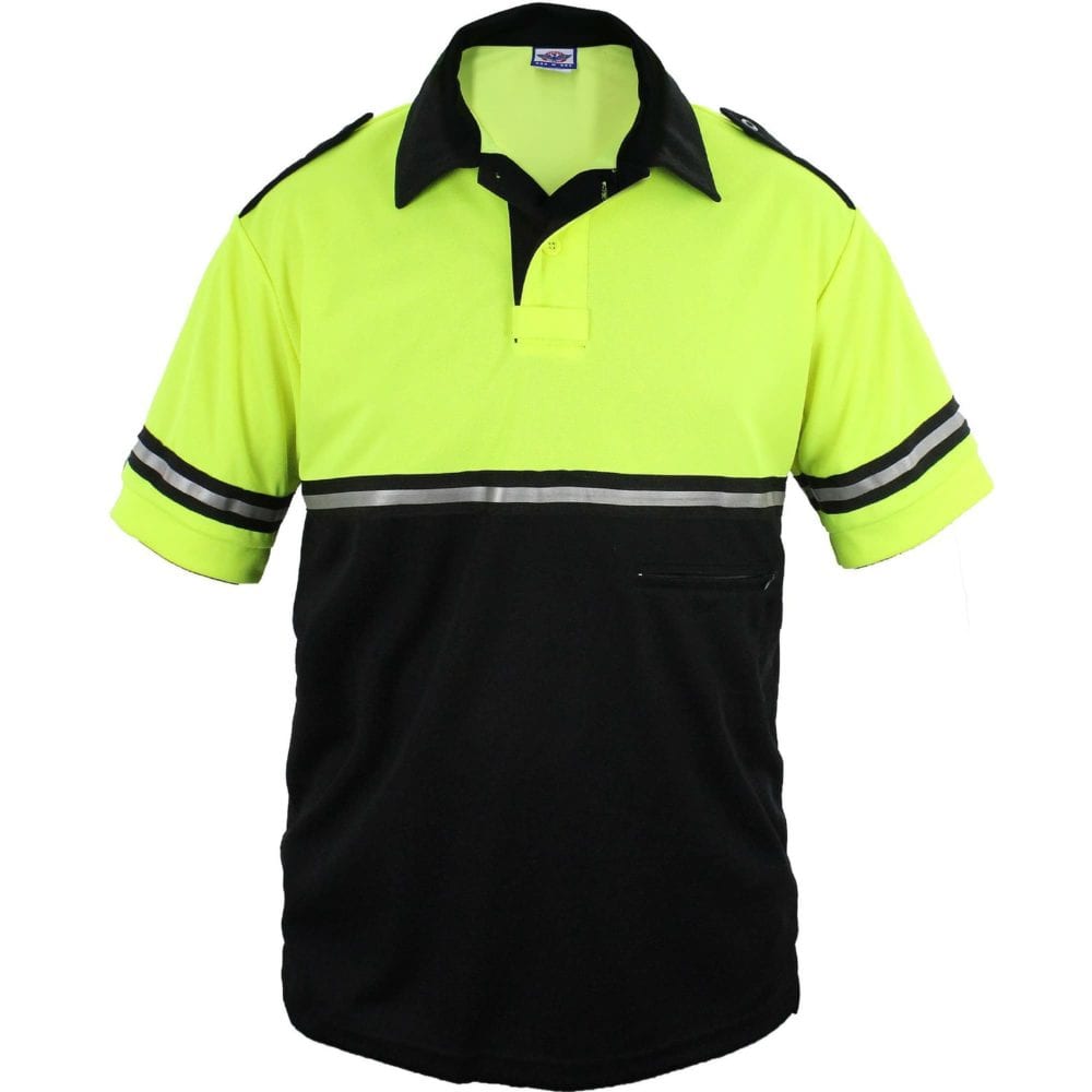 Two-Tone Bike Patrol Uniform Polo Shirt with Zipper Pocket - Bike Patrol Clothing