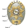 WCPB03 Two-Tone Custom Oval Shield Badge - Custom Badges