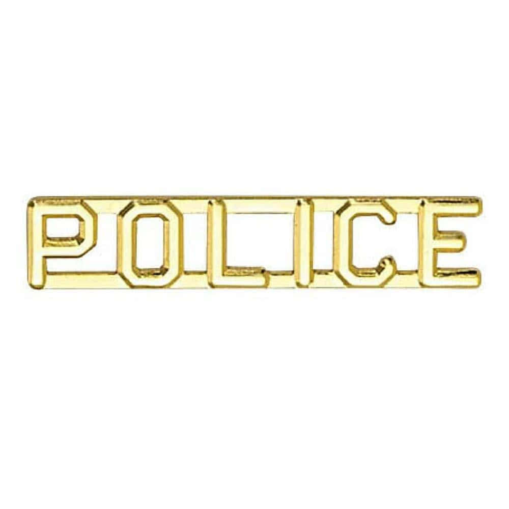 Police Collar Pin Pair - Gold