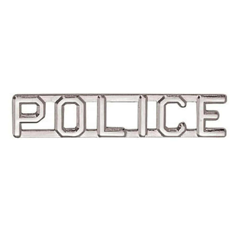 Police Collar Pin Pair - Silver