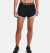 Under Armour Women's UA Play Up 3.0 Shorts 1344552 - Black/White, S
