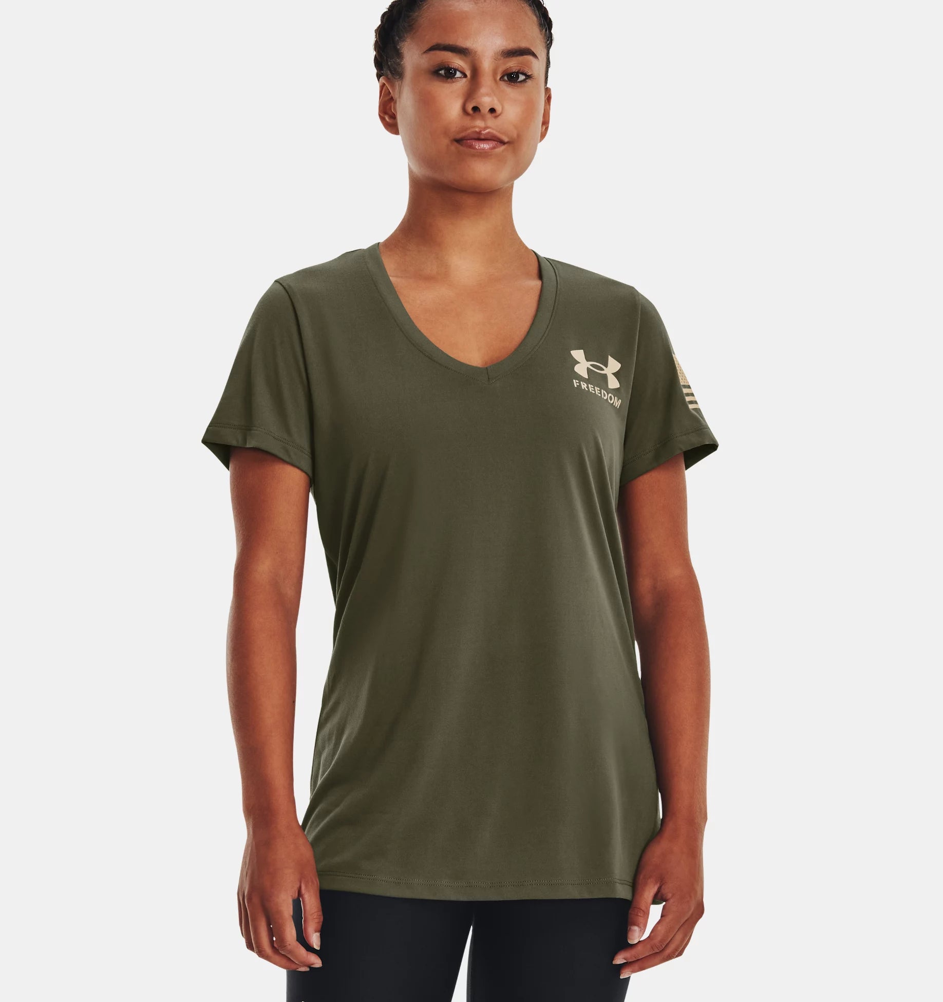 Under Armour Women's UA Tech Freedom Short Sleeve V-Neck 1369471 - T-Shirts