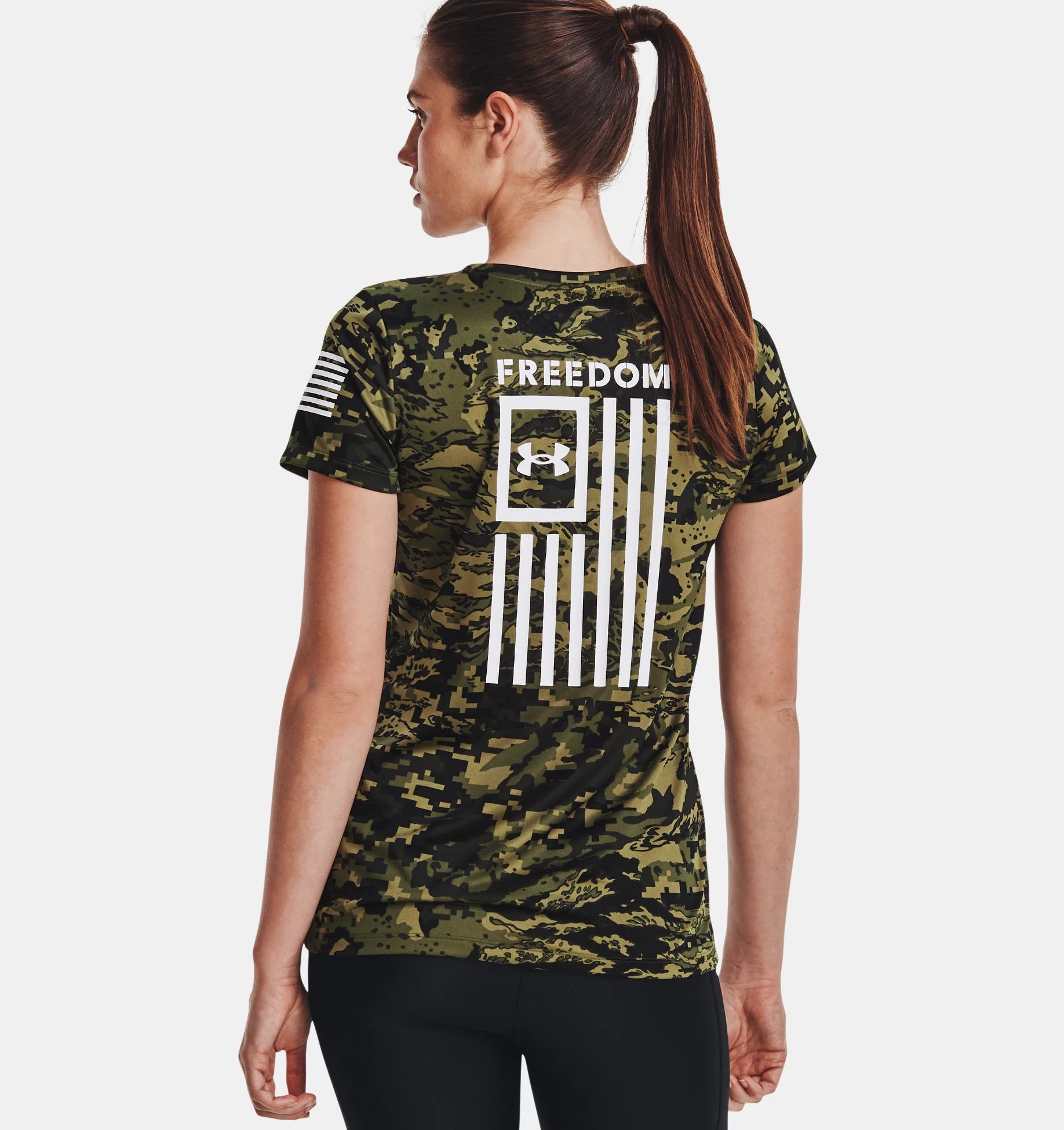 Under Armour Women's UA Freedom Tech™ Camo Short Sleeve 1373883 - Newest Arrivals