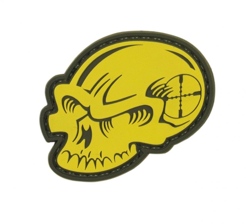 Voodoo Tactical Yellow Voodoo Skull Rubber Patch (1 1/2 X 2) - Miscellaneous Emblems