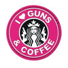 Voodoo Tactical "I Love Guns & Coffee" Patch 07-0915 - Pink