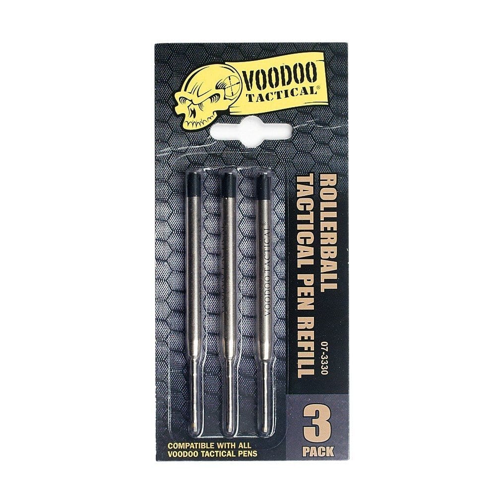 Voodoo Tactical Rollerball Tactical Pen Refill - (3 Pack) - Tactical & Duty Gear