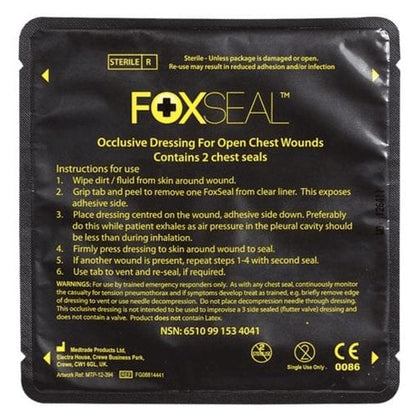 Voodoo Tactical Foxseal Chest Seal 10-0104 - Tactical &amp; Duty Gear