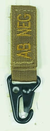 Voodoo Tactical Embroidered Blood Type Tags (AB-) 20-9729 - Tactical &amp; Duty Gear