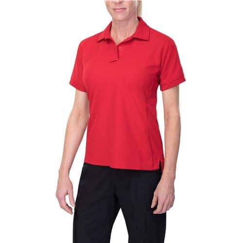 Vertx Coldblack Women's Short Sleeve Polo - Red, L