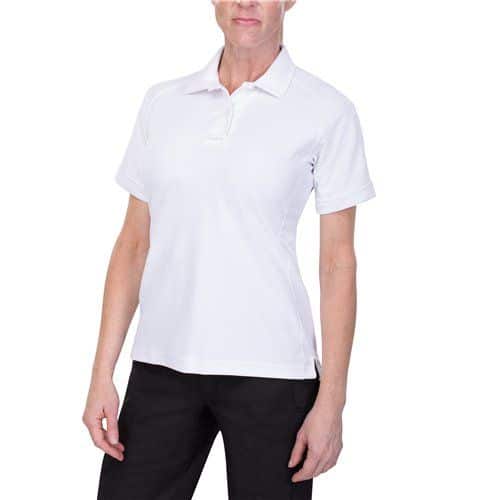 Vertx Coldblack Women's Short Sleeve Polo - White, L