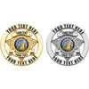 PB49-PB50 Custom Full Size Badges in Gold or Silver - Custom Badges