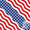 Zan Headgear Bandanna - Wavy American Flag, Cotton