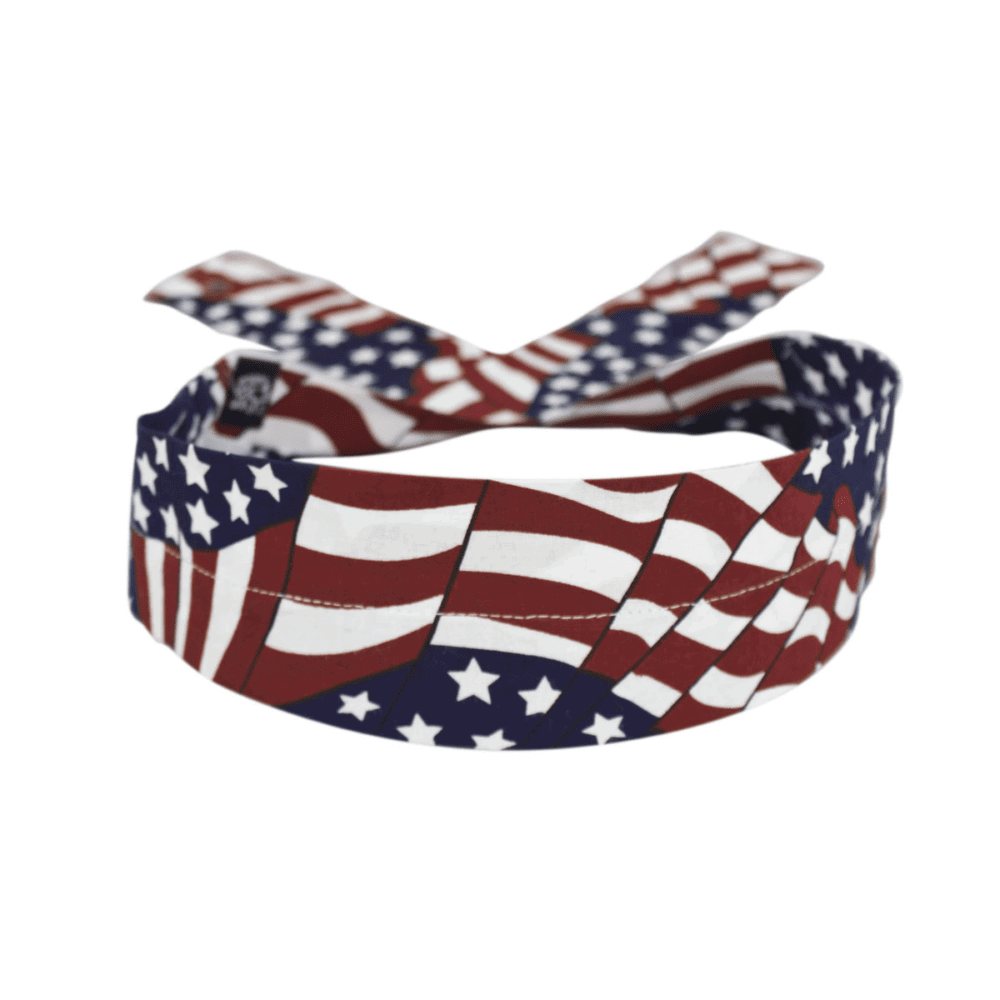 Zan Headgear Cooldanna - Wavy American Flag, Cotton
