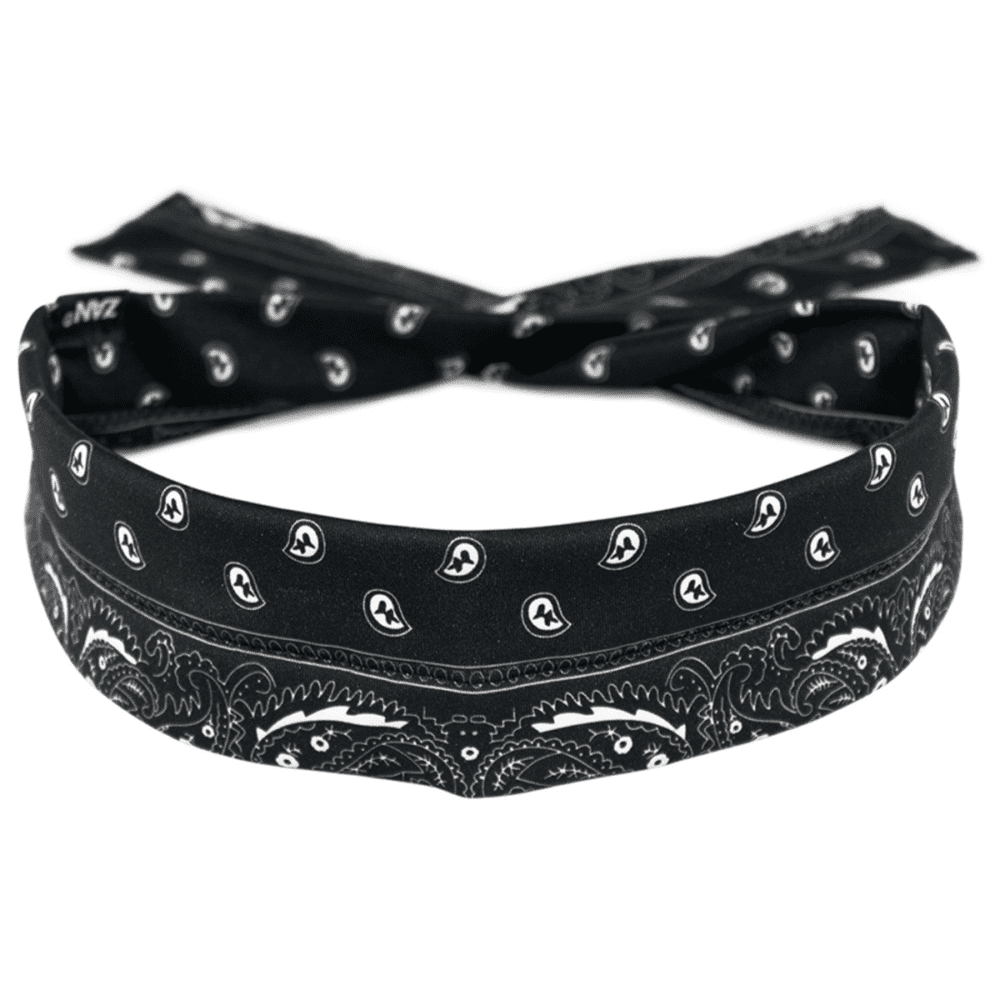 Zan Headgear Cooldanna - Black Paisley, Polyester