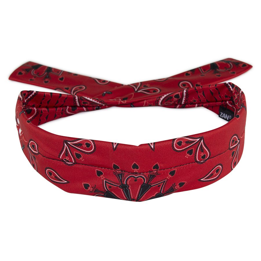 Zan Headgear Cooldanna - Red Paisley, Polyester