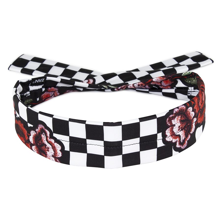 Zan Headgear Cooldanna - Checkered Floral, Polyester