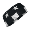 Zan Headgear Headband SportFlex Series - Black and White Flag