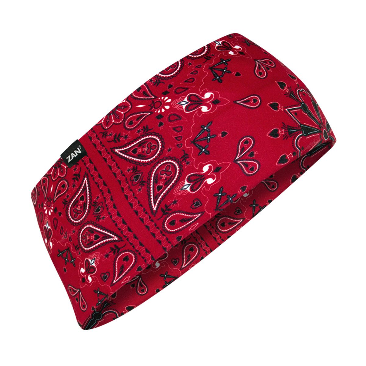 Zan Headgear Headband SportFlex Series - Red Paisley