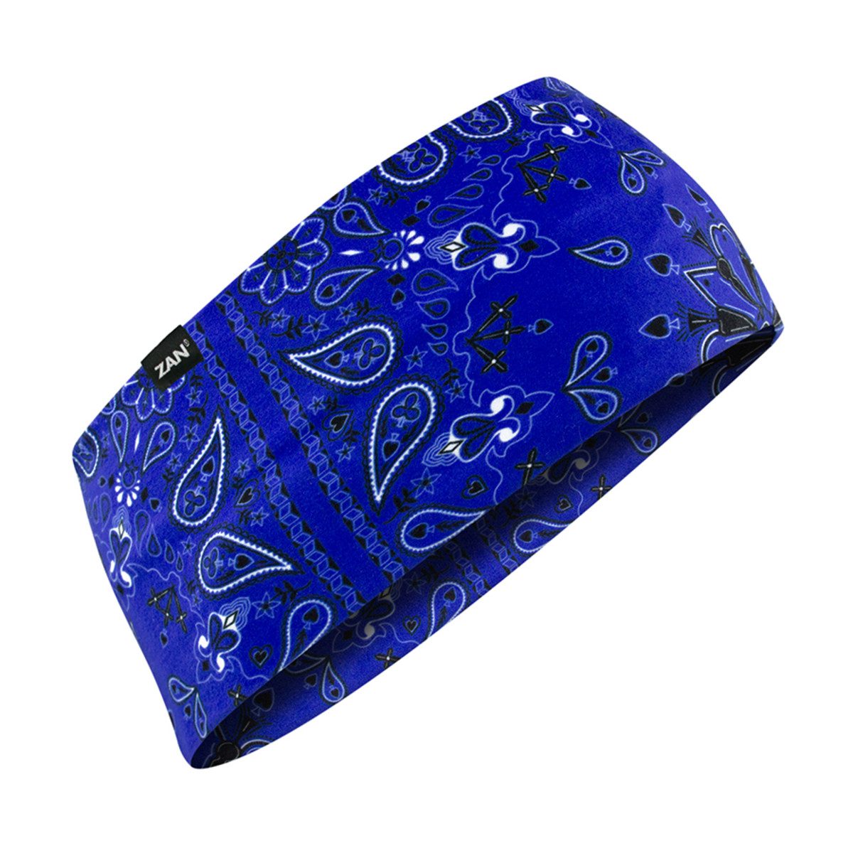 Zan Headgear Headband SportFlex Series - Navy Paisley