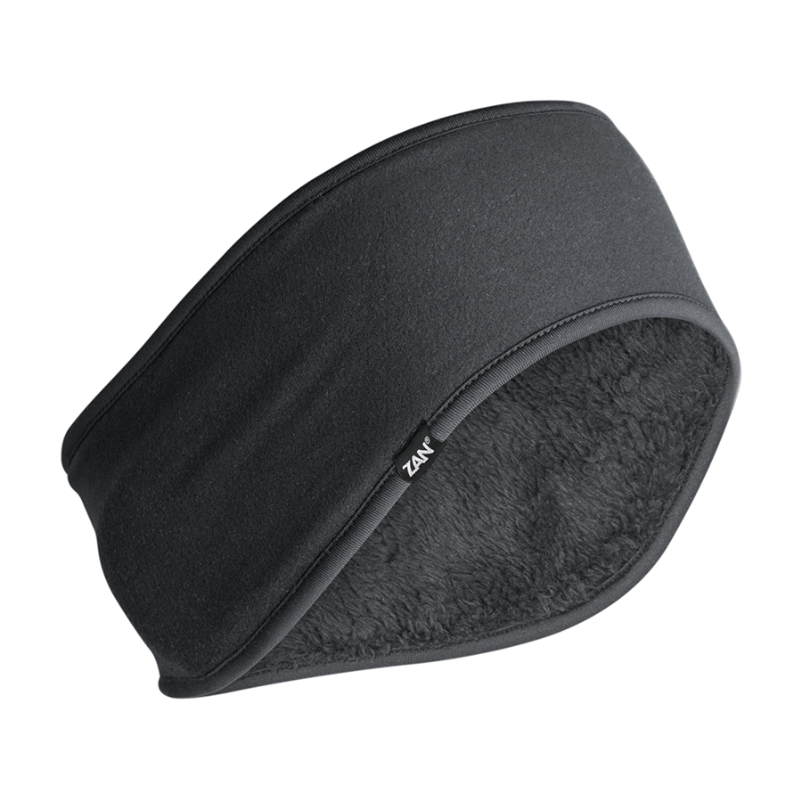 Zan Headgear Ear Headband SportFlex High Pile Fleece - Black WEWH114 - Clothing & Accessories