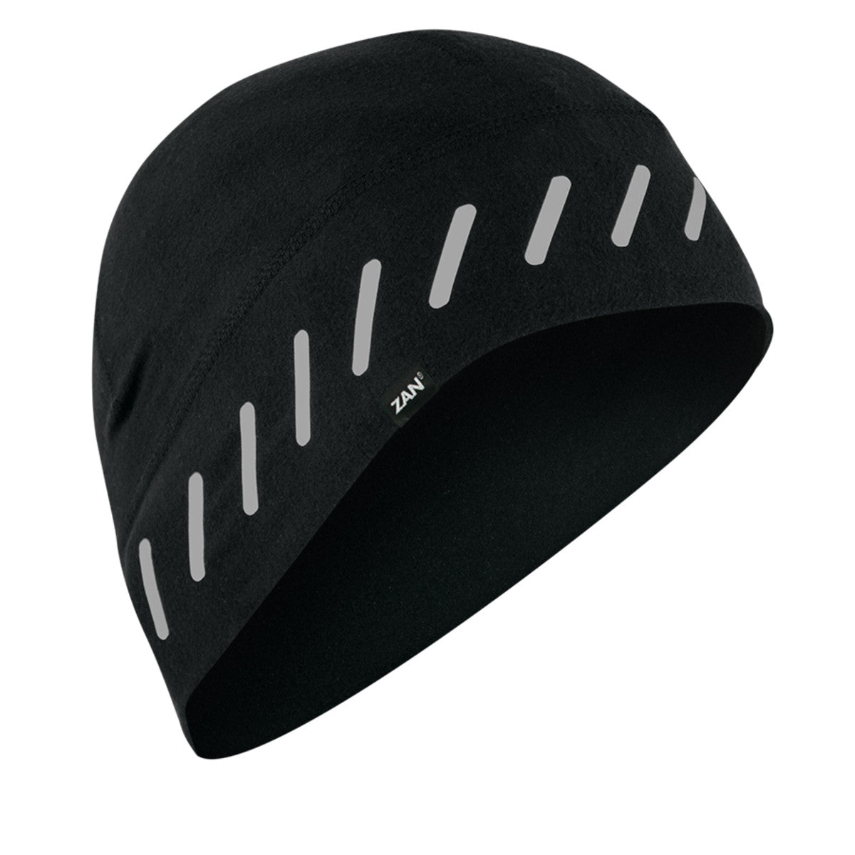 Zan Headgear SportFlex® Helmet Liner/Beanie Skull Cap - Reflective Black, SportFlex
