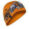 Zan Headgear Helmet Liner/Beanie SportFlex® - Orange Tribal Skull
