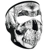 Zan Headgear Neoprene Full Face Mask - Black &amp; White Skull Face