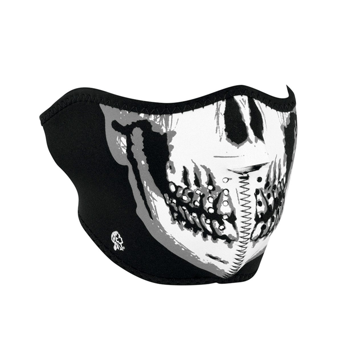 Zan Headgear Neoprene Half-Face Mask - Skull Face