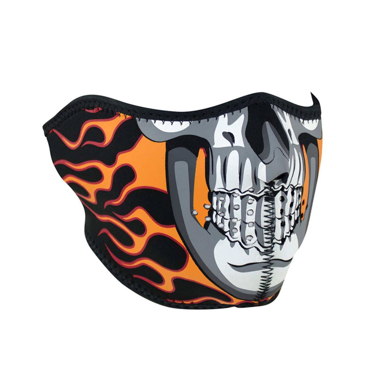 Zan Headgear Neoprene Half-Face Mask - Burning Skull