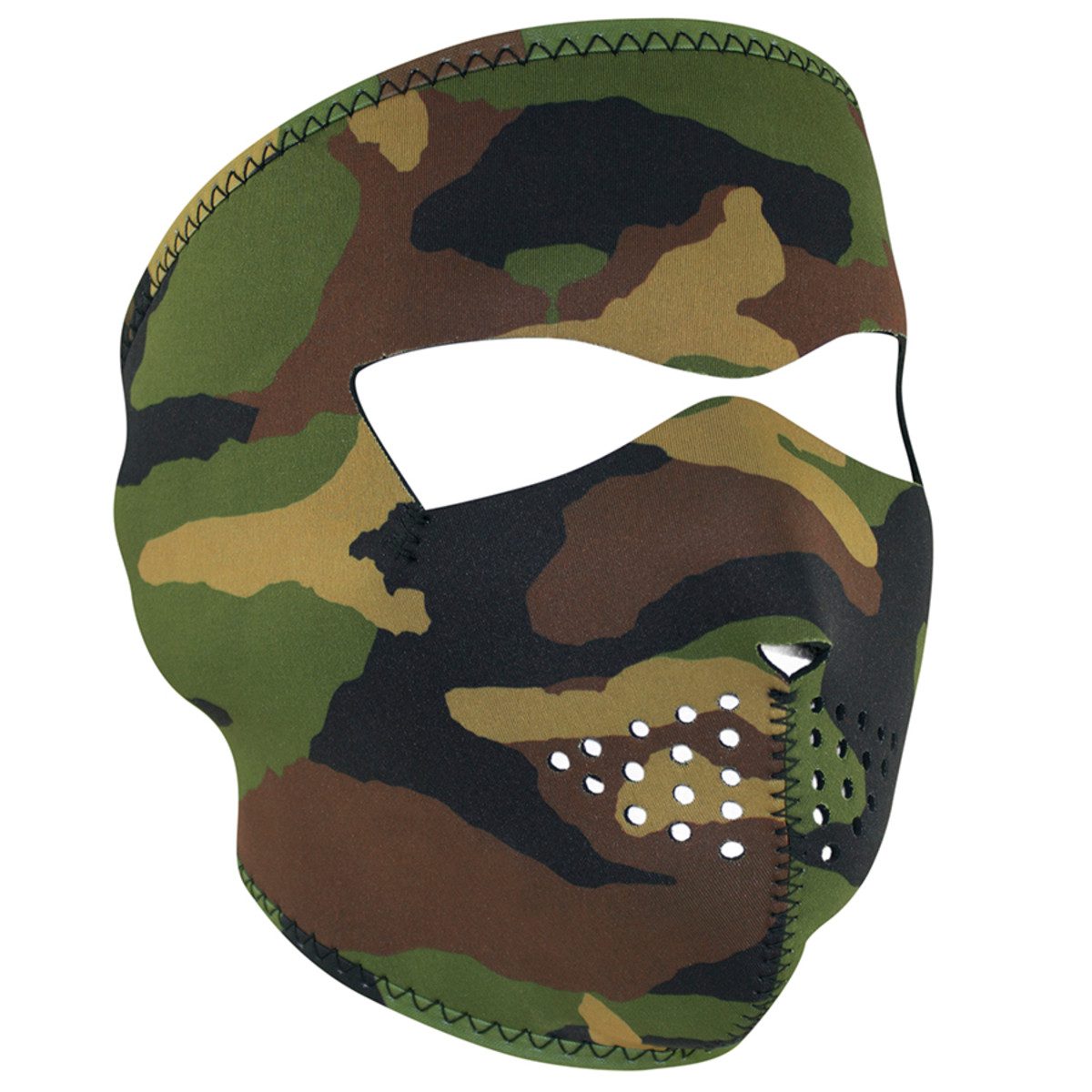 Zan Headgear Neoprene Full Face Mask - Woodland Camo