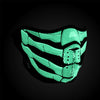 Zan Headgear Neoprene Half-Face Mask - Bone Breath Glow in the Dark