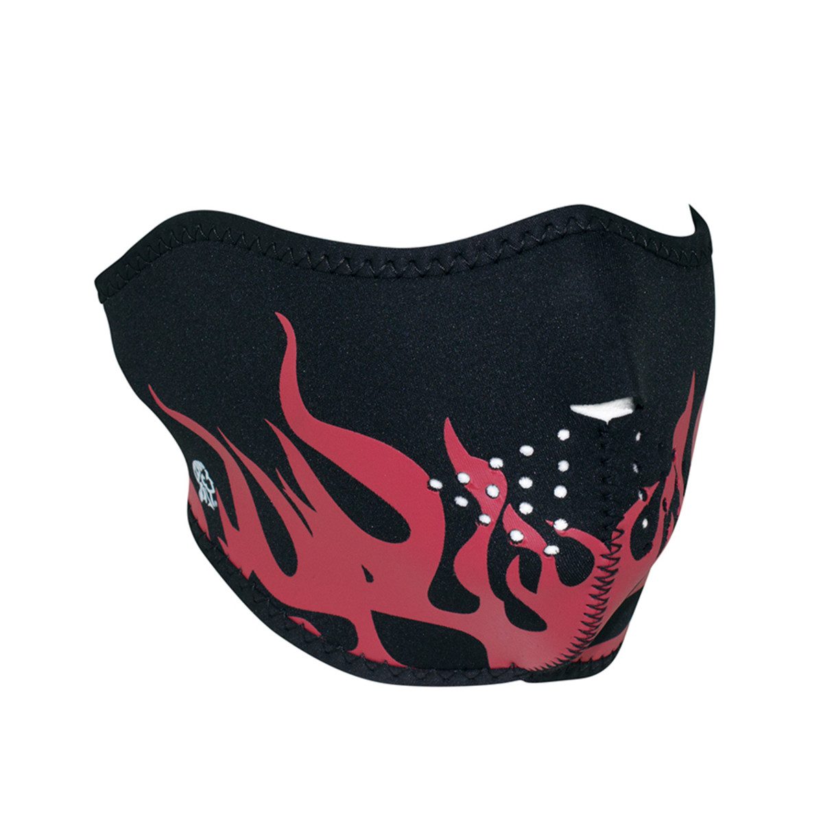 Zan Headgear Neoprene Half-Face Mask - Red Flames