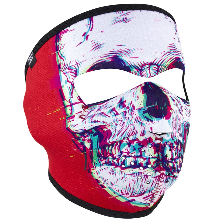 Zan Headgear Neoprene Full Face Mask - Glitch Skull