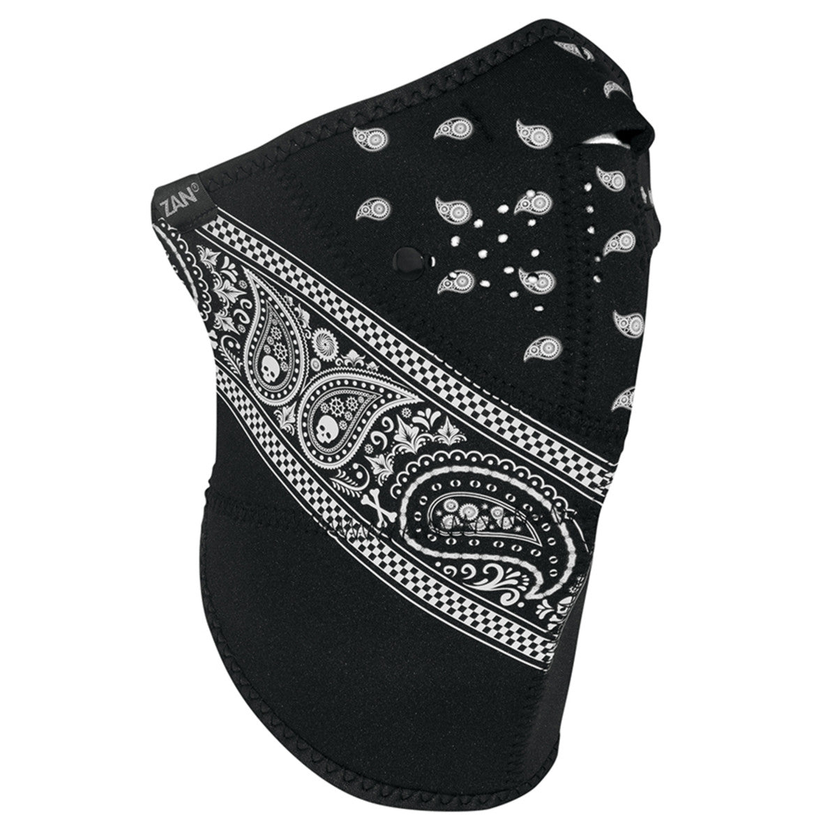 Zan Headgear 3 Panel Neo-X Neoprene - Black Paisley