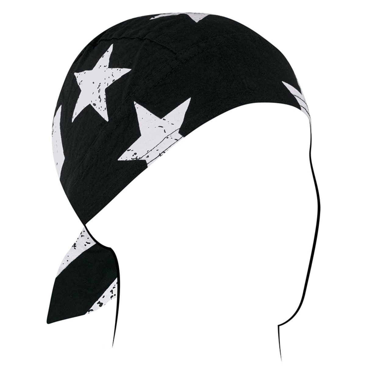 Zan Headgear Road Hog Flydanna - Black and White Flag