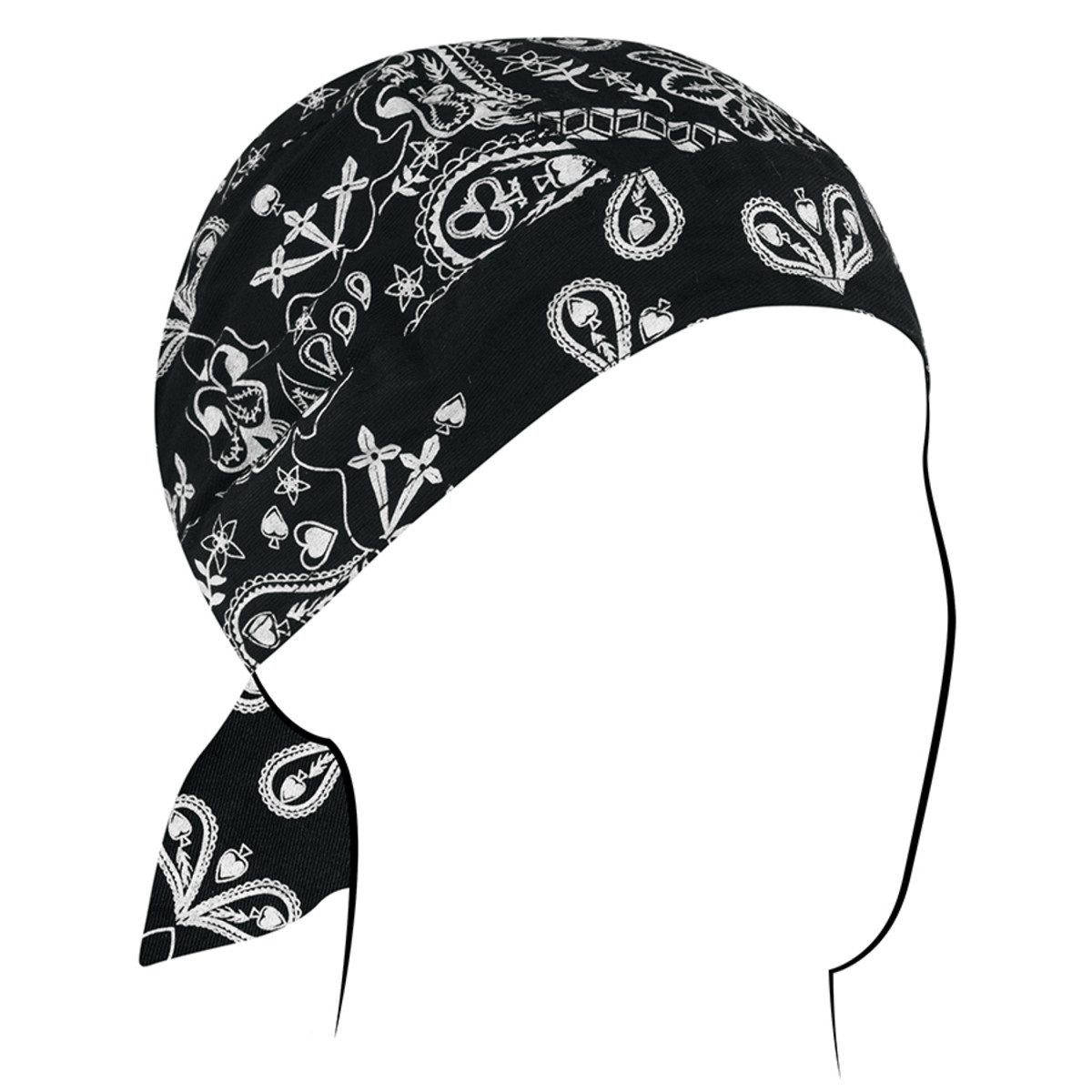Zan Headgear Road Hog Flydanna - Black Paisley