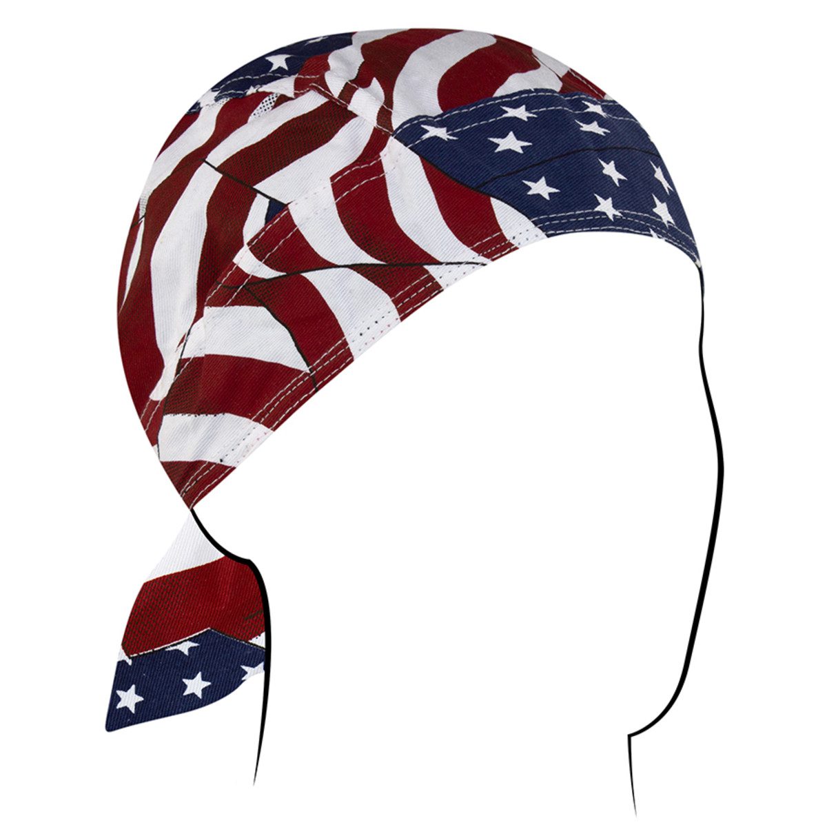 Zan Headgear Road Hog Flydanna - Wavy American Flag