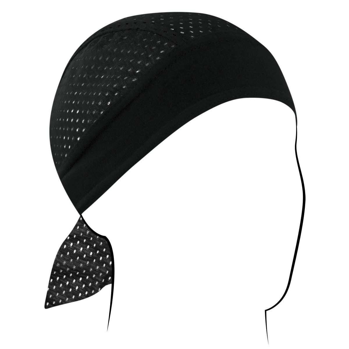 Zan Headgear Flydanna Vented Sport Polyester Mesh - Black