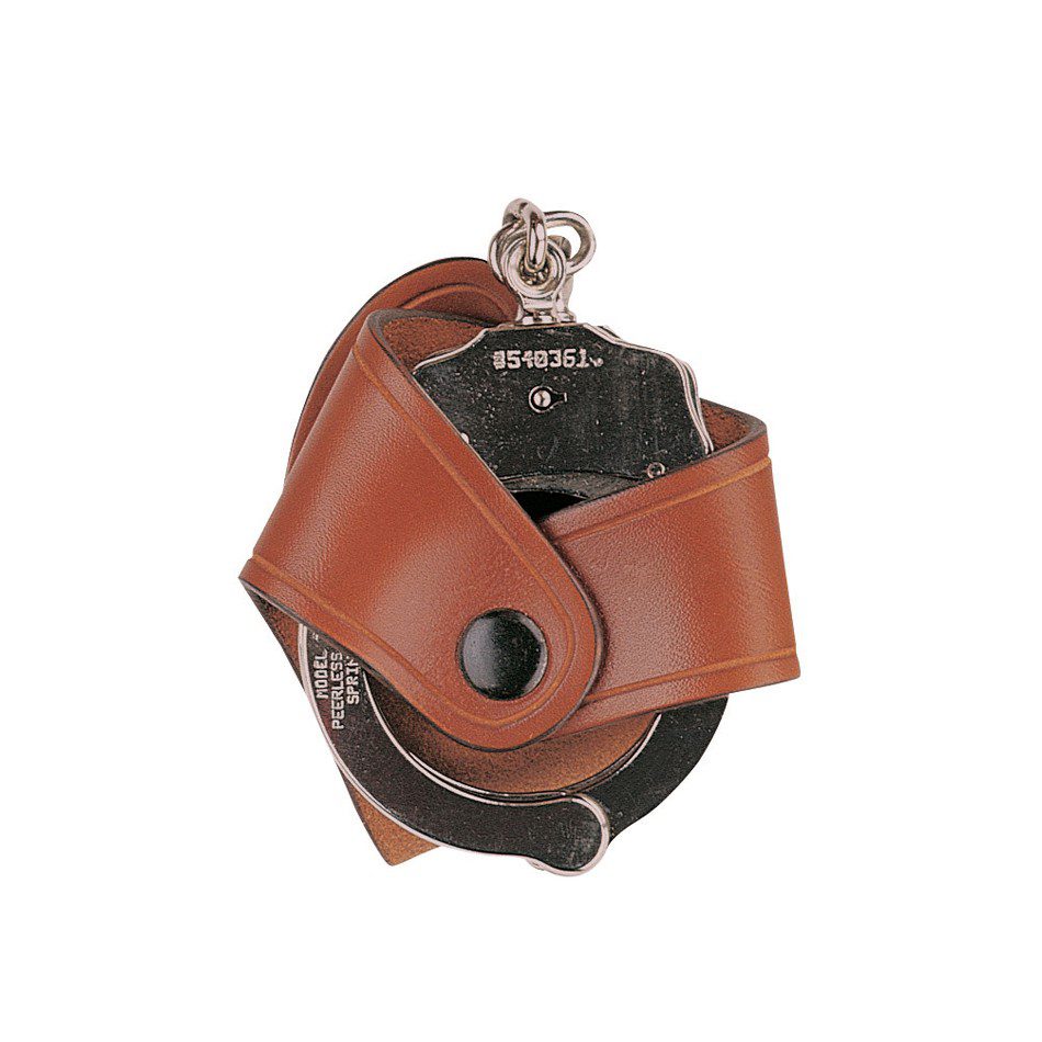 Aker Leather Handcuff Case for Shoulder Holsters 102 - Tan