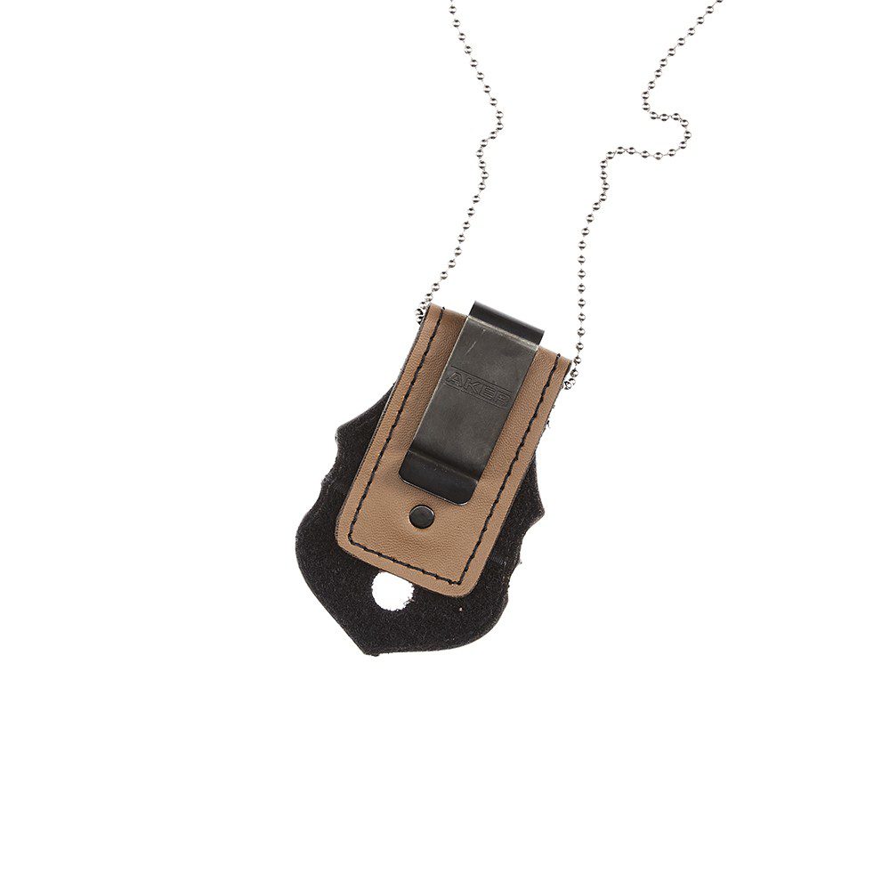 Aker Leather Recessed Federal Badge Holder 690 - Badge Clips