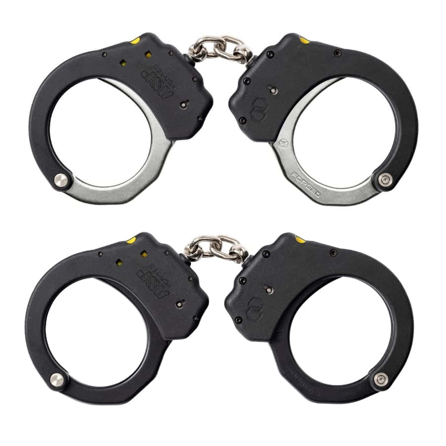 ASP Chain Ultra Plus Handcuffs 46060 with steel bows and aluminum bows, front view