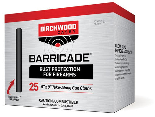Birchwood Casey Barricade® Rust Protection Take-Alongs 25 Wipes BC-33025 - Shooting Accessories