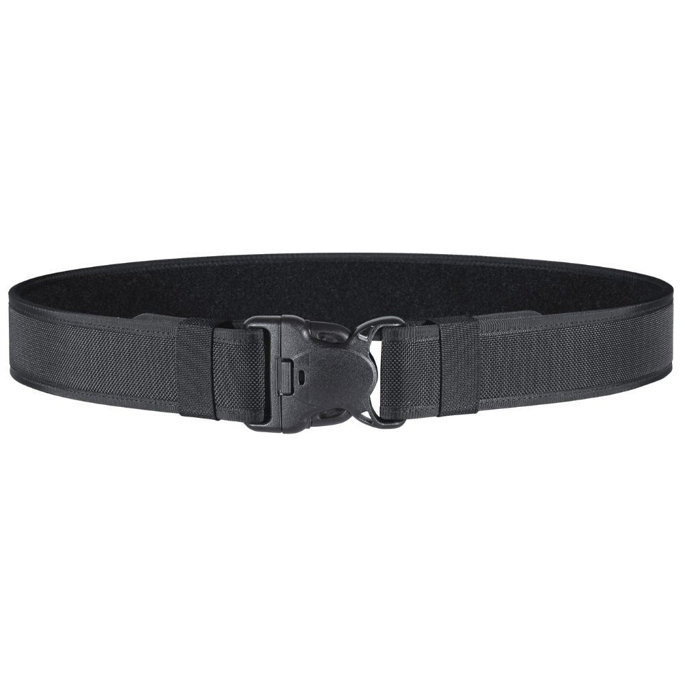 Bianchi Model 7210 duty belt in black, CopLok buckle side angle view