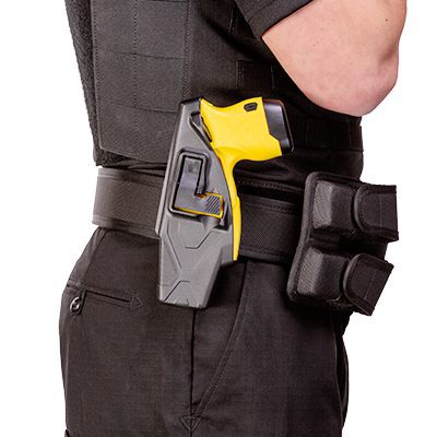 BLACKHAWK! TASER X26P and X1 holster in black, angled product view