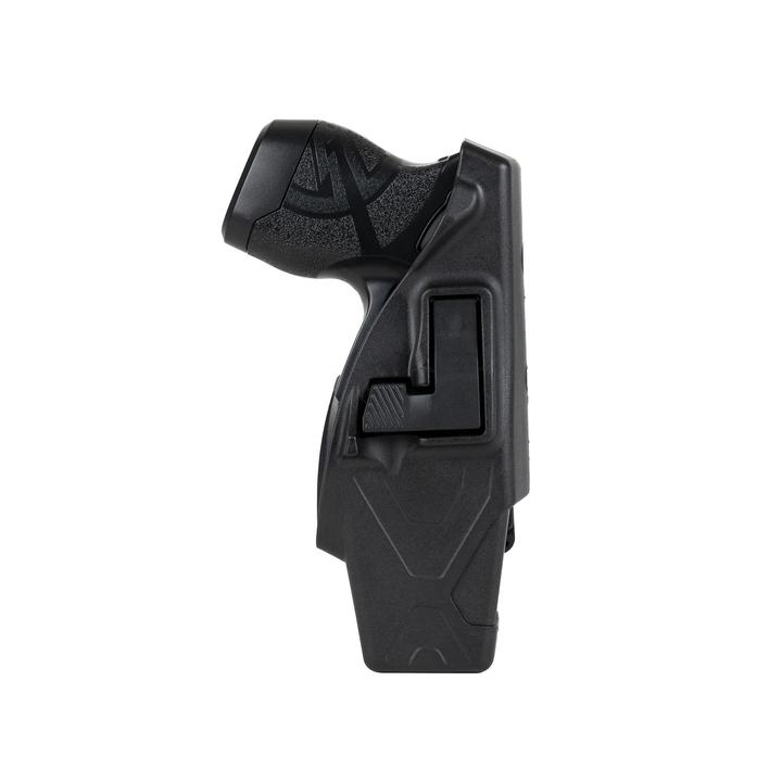 BLACKHAWK! TASER X26P and X1 holster in black, close up detail view