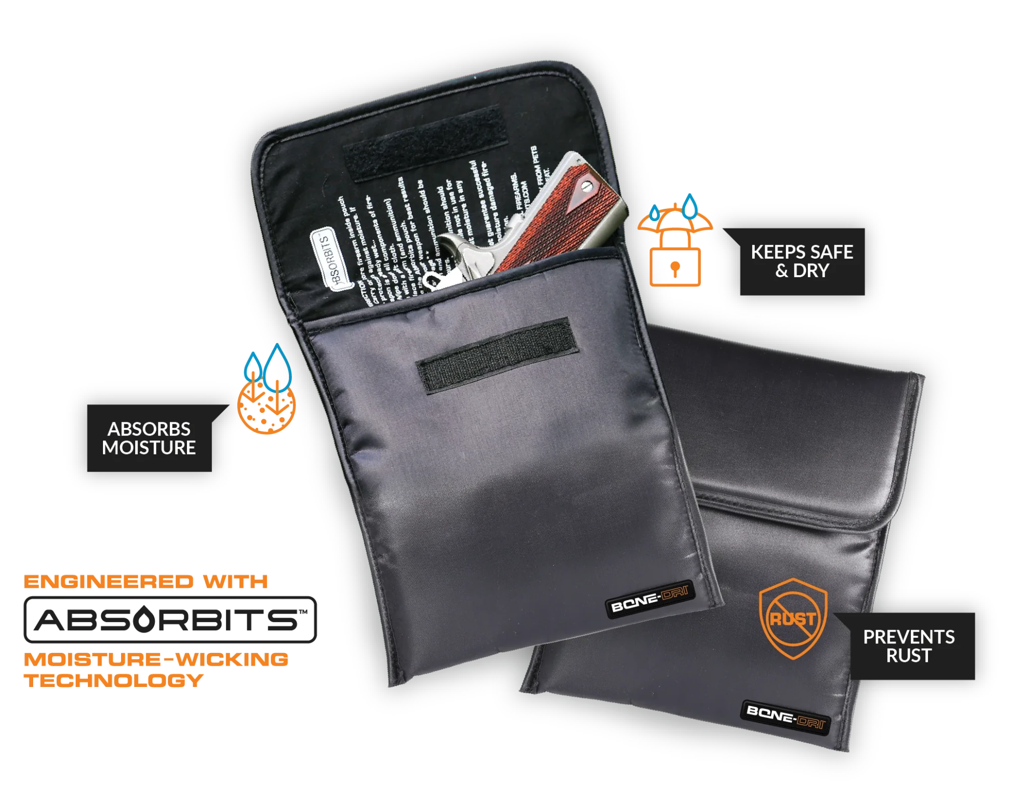Bone-Dri Rust Prevention Gun & Ammo Bag AF100BL - Newest Products